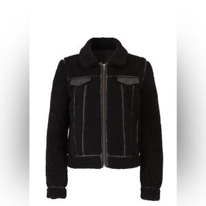 REBECCA MINKOFF Clark Faux Sherling Jacket Size Large RTR Retiree (FLAWED)